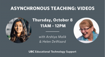 Asynchronous Teaching: Using Video in Course Design