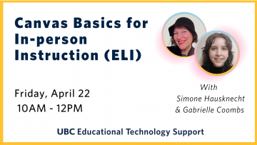 Canvas Basics for In-person Instruction (ELI)