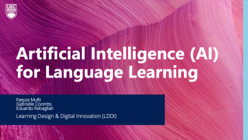 AI for Language Learning: A Workshop for the English Language Institute